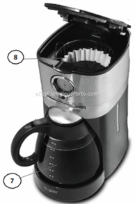 Page A Diagram and Parts List for BVMC-VMX36  Mr Coffee Coffee Maker